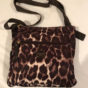 COACH Cheetah Print Brown Crossbody- NEVER USED